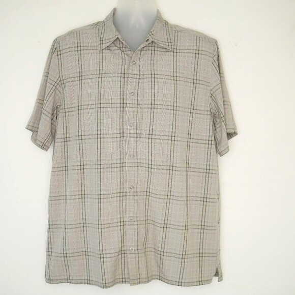 511 Tactical Men Med S/S Snap Button Up Zip Pocket Shirt Concealed Carry Gray - Picture 1 of 6